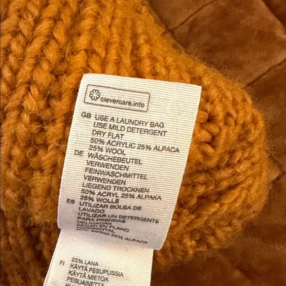 & Other Stories Cozy Mustard Knit Sweater with Alpaca Wool - Picture 2 of 4